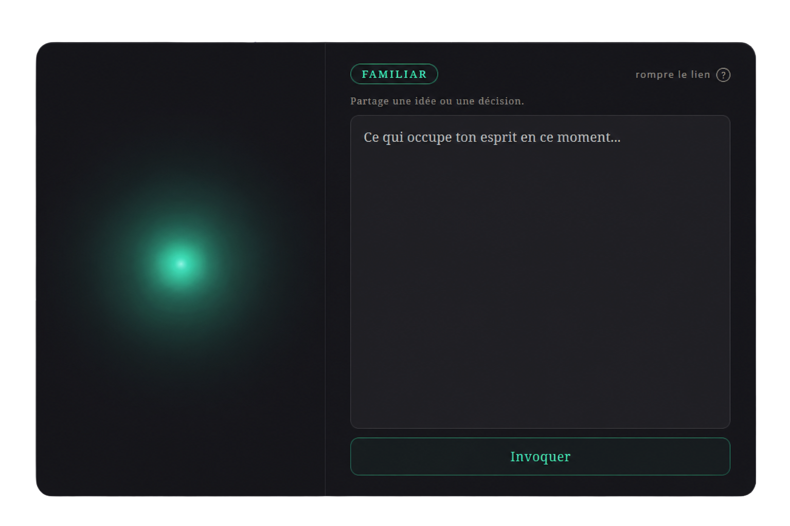 L'application Familiar sur le bureau